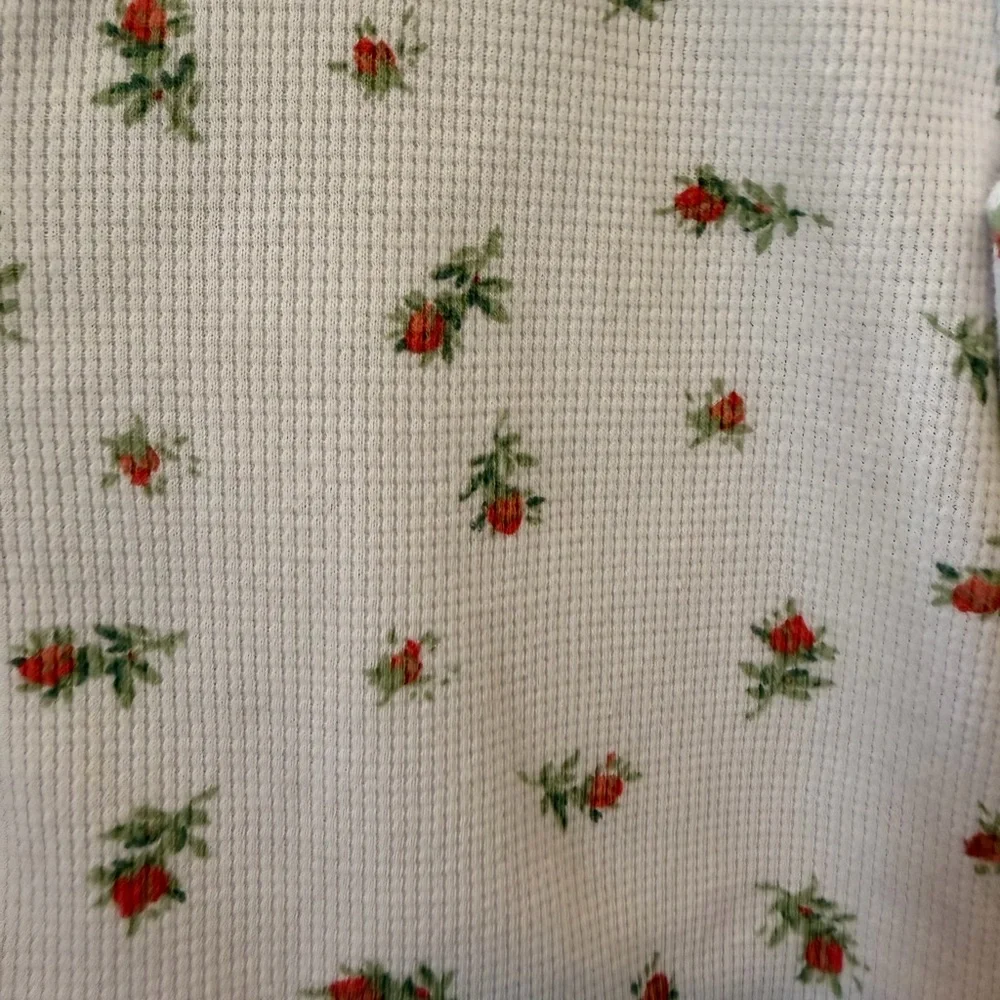 Lucky Brand Cream Floral Henley Long Sleeve Top - Picture 3 of 4